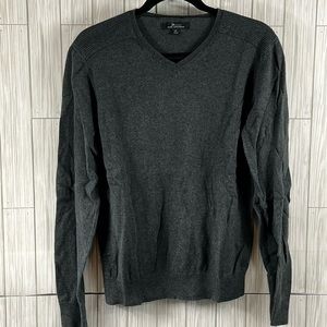 Marc Anthony Dark Gray V-Neck Sweater
